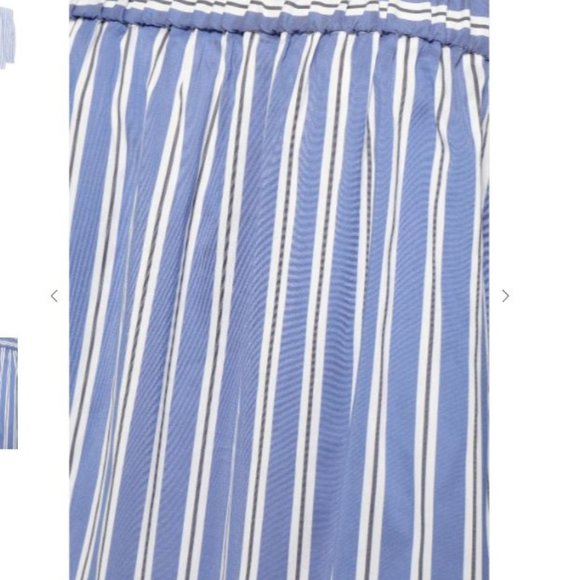 MILLY off shoulder striped cotton silk blouse P - Picture 4 of 4